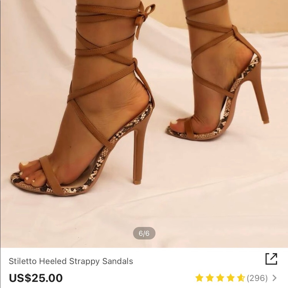 SHEIN stiletto strapping heels
